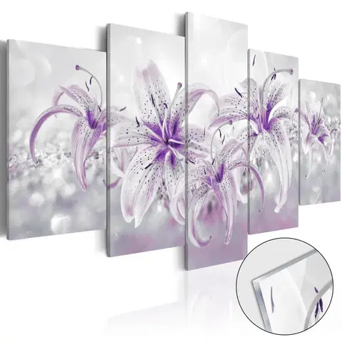 Obrazy na skle Obraz fialové ľalie na akrylátovom skle - Purple Graces