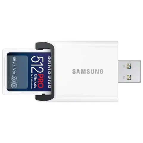 Pamäťové karty Samsung SDXC 512 GB PRO Ultimate + USB adaptér