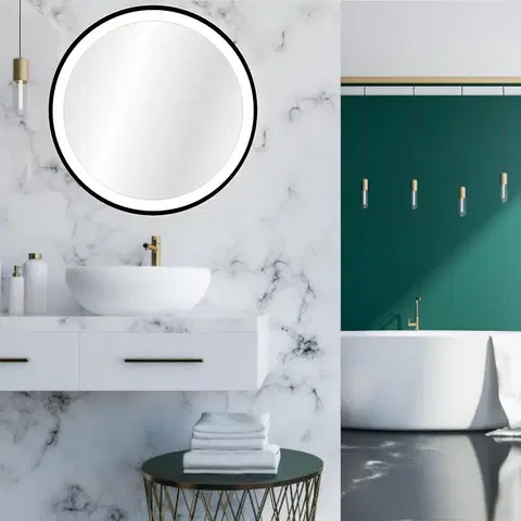 Kúpeľňové zrkadlá Zrkadlo v ráme LED 72 FI70