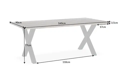 Jedálenské stoly Jedálenský stôl TALOS Dekorhome 160x90x77 cm