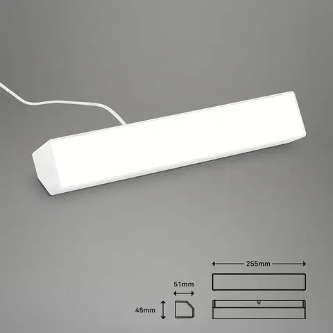 SmartHome bodové svetlá Briloner LED wallwasher Muro S, CCT, RGB stmievateľné biela