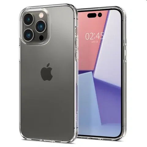 Puzdrá na mobilné telefóny Puzdro Spigen Liquid Crystal Glitter pre Apple iPhone 14 Pro Max, transparentné ACS04809