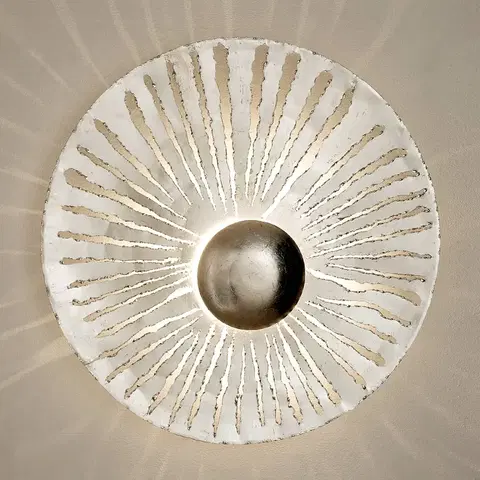Nástenné svietidlá Holländer Nástenné LED svietidlo Pietro, okrúhle, strieborné