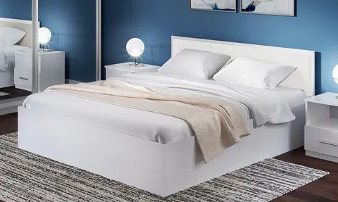 Manželské postele VENA posteľ 160x200, biele drevo