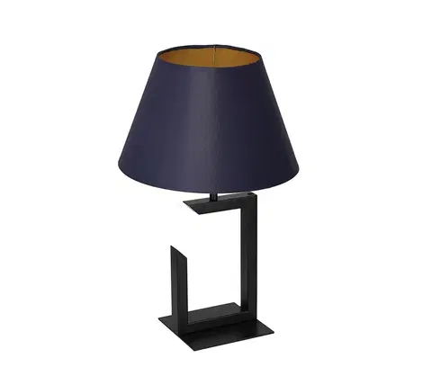 Lampy  Stolná lampa 1xE27/60W/230V 45 cm modrá/zlatá 