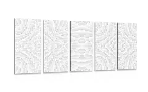 Abstraktné obrazy 5-dielny obraz s kaleidoskopovým vzorom