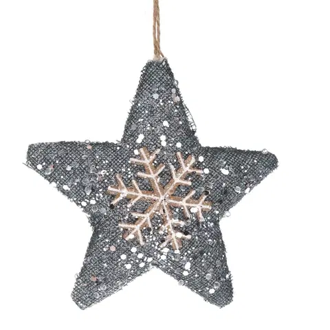 Vianočné dekorácie Vianočná závesná hviezda Miram, 13,5 x 13,5 cm