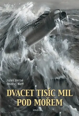 Dobrodružstvo, napätie, western Dvacet tisíc mil pod mořem, 2. vydání - Jules Verne,Zdeněk Burian,Ladislav Badalec