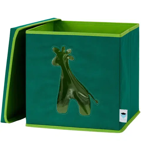 Boxy na hračky LOVE IT STORE IT - Úložný box na hračky s krytom a okienkom - žirafa