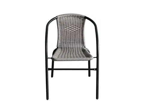 Záhradné stoličky BISTRO záhradná stolička, šedý ratan