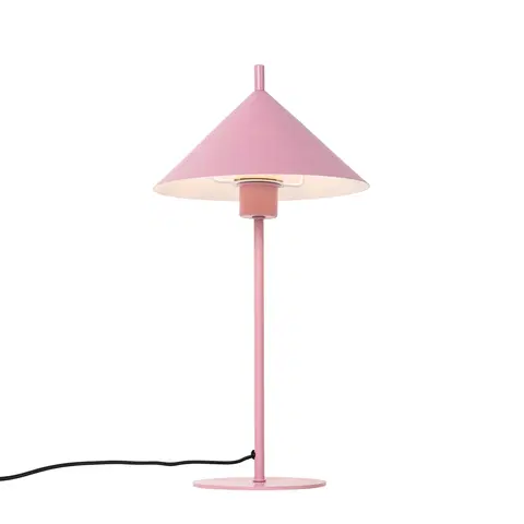 Stolove lampy Dizajnová stolná lampa ružová - Triangolo