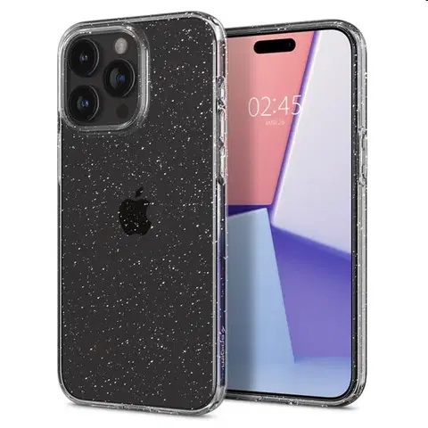 Puzdrá na mobilné telefóny Puzdro Spigen Liquid Crystal Glitter pre Apple iPhone 15 Pro, transparentné ACS06701