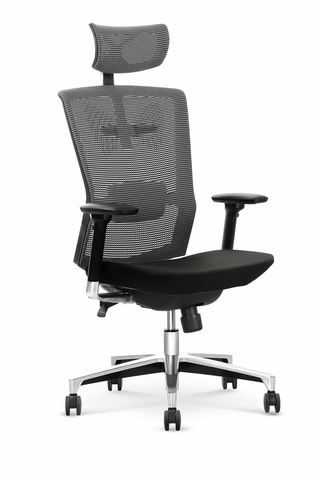 Kancelárske stoličky HALMAR Ambasador kancelárska stolička s podrúčkami čierna / sivá
