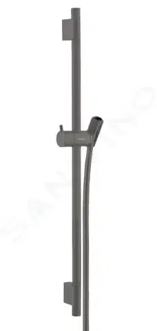 Sprchy a sprchové panely HANSGROHE - Unica'S Sprchová tyč 650 mm so sprchovou hadicou, kefovaný čieny chróm 28632340