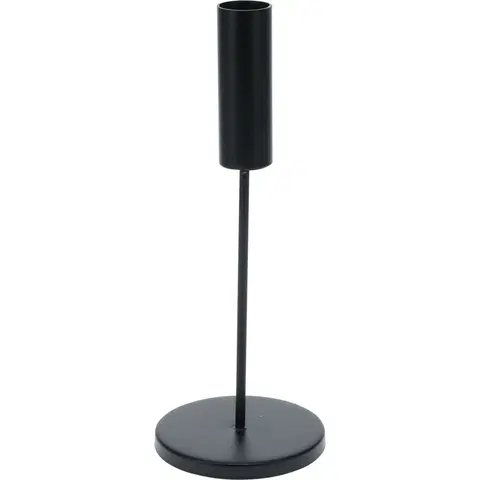 Svietniky Kovový svietnik Minimalist čierna, 8 x 20,7 cm