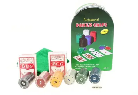 Hračky spoločenské hry - hracie karty a kasíno LAMPS - Poker set