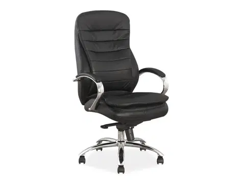 Kancelárske stoličky Kancelárske kreslo Q-154 pravá koža Signal