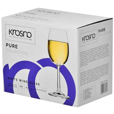 Dekorácie a bytové doplnky Sada pohárov na biele víno Pure 6x250 ml
