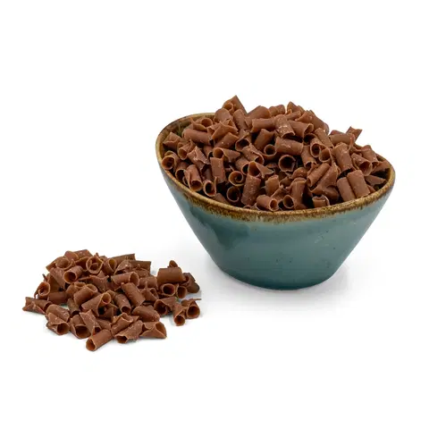 Zdravé maškrtenie Protein & Co. Čokoládové hoblinky s karamelovou príchuťou Váha: 250 g