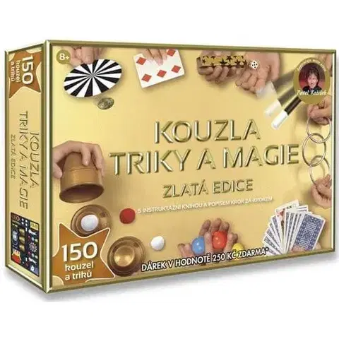 Rodinné hry Trigo Škola kúziel: Zlatá edícia - Kúzla, triky a mágia (150 trikov)