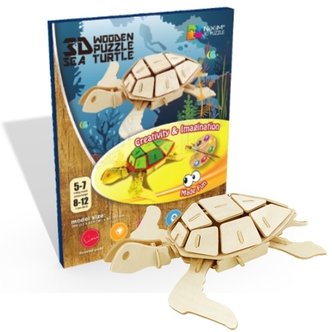 3D puzzle 3D Creative Drevené 3D Puzzle Morská korytnačka