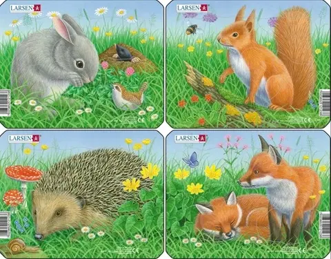 LARSEN puzzle Larsen Puzzle Puzzle Zajac, veverička, Ježko, Líška Larsen Z12-ZZ