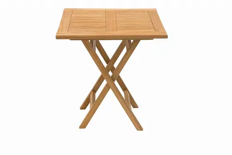 Stolčeky DEOKORK Záhradný skládací stôl ILLA 70x70 cm (teak)