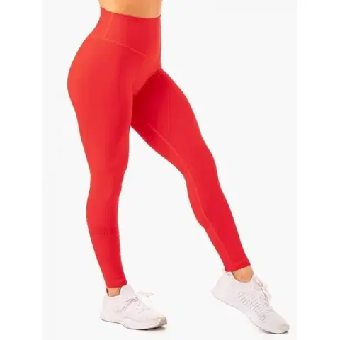 Športové legíny Ryderwear Dámske legíny Knockout High Waisted Scrunch Red  XL