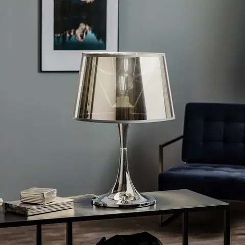 Stolové lampy Ideallux Stolná lampa London Cromo výška 48,5 cm