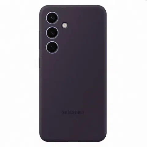 Puzdrá na mobilné telefóny Puzdro Silicone Cover pre Samsung Galaxy S24, dark violet EF-PS921TEEGWW