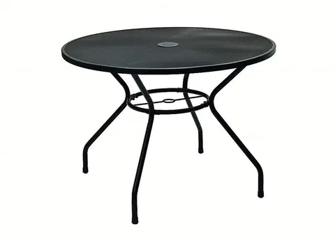Stolčeky DEOKORK Kovový stôl TAMPA ø 106 cm (čierna)