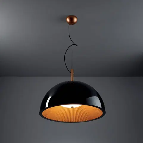 Závesné svietidlá LEDS-C4 LEDS-C4 Umbrella závesná lampa, čierna, Ø 60 cm