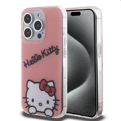 Puzdrá na mobilné telefóny Zadný kryt Hello Kitty IML Daydreaming Logo pre Apple iPhone 15 Pro, ružová 57983116921