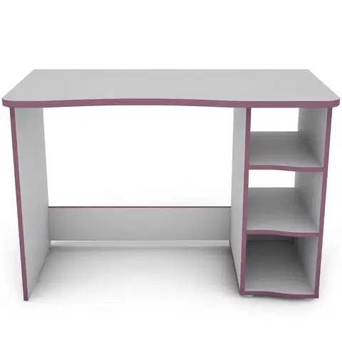 Moderné kancelárske stoly Písací stôl Matrix 6 bílá/fialový