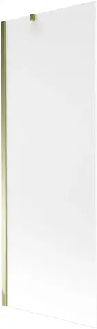Sprchové dvere MEXEN/S - Next vaňová zástena FIX 70 x 150 cm, dekor, zlatá 895-070-000-00-30-50