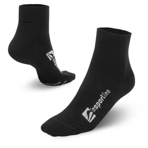 Pánske ponožky Bambusové ponožky inSPORTline Bambuo Crew čierna - 35-38