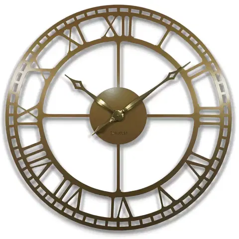 Hodiny Kovové nástenné hodiny z21a-0a-0a-x 80cm, zlatá