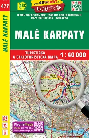 Turistika, skaly Malé Karpaty 1: 40 000 turistická mapa 477
