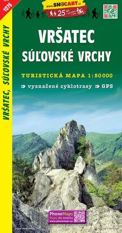 Voda, lyže, cyklo Vršatec, Súľovské vrchy - TM1076 - 1:50 000 - Kolektív autorov