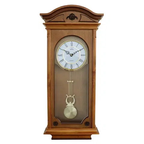 Hodiny Drevené nástenné hodiny s kyvadlom MPM E05.3893.50, 72cm