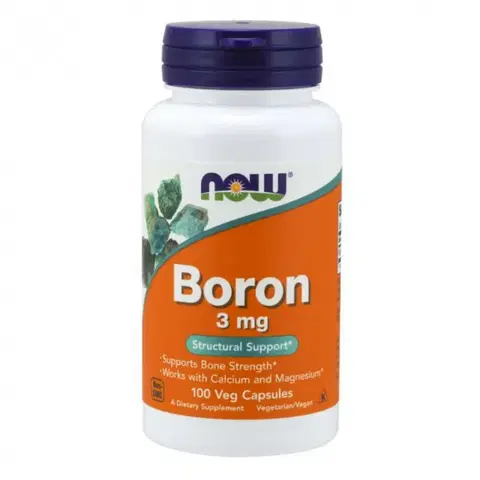 Ostatné minerály NOW Foods Boron 3 mg 100 kaps.