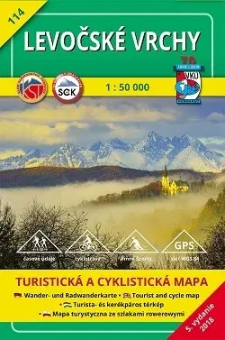 Turistika, skaly Levočské vrchy - TM 114 - 1: 50 000