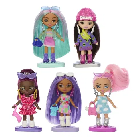 Hračky bábiky MATTEL - Barbie extransformers mini minis sada 5ks bábik (e-comm)
