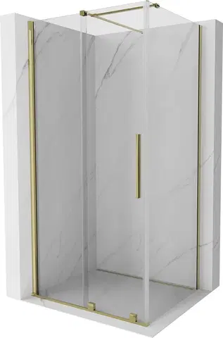 Sprchovacie kúty MEXEN/S - Velár sprchovací kút 120 x 110, transparent, zlatá 871-120-110-01-50