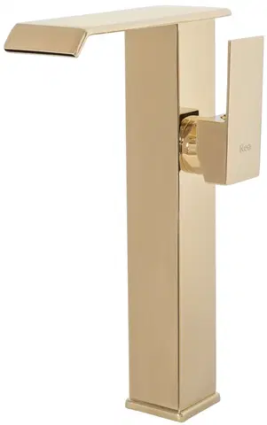 Kúpeľňové batérie REA - Umývadlová batéria KENT Zlatá vysoká REA-B8014