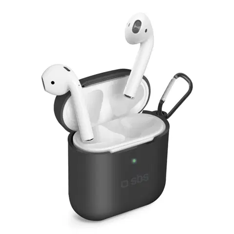 Slúchadlá SBS Silikónové puzdro pre Apple AirPods 1/2, čierne