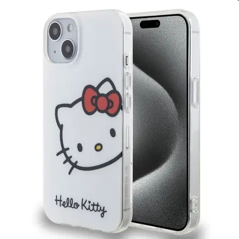 Puzdrá na mobilné telefóny Zadný kryt Hello Kitty IML Head Logo pre Apple iPhone 13, biele 57983116896