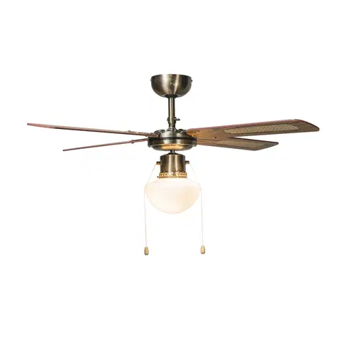 Stropne ventilatory Priemyselný stropný ventilátor so žiarovkou 100 cm drevo - Wind