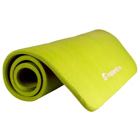 Podložky na cvičenie Podložka na cvičenie inSPORTline Fity 140x61x1,5 cm zeleno-žltá