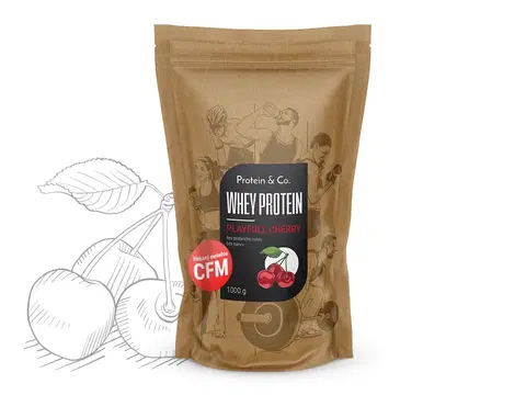 Proteíny Protein&Co. CFM Whey protein 80 1000 g PRÍCHUŤ: Playful cherry